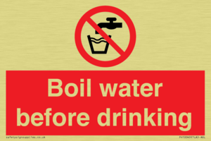 Boil water before drinking